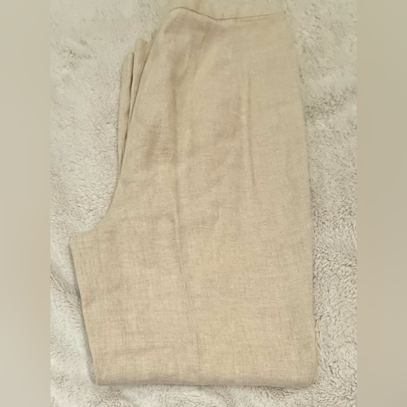 Talbots Bristol Women's Flax Beige Irish Linen Chino Pants Size 10 - Picture 4 of 7